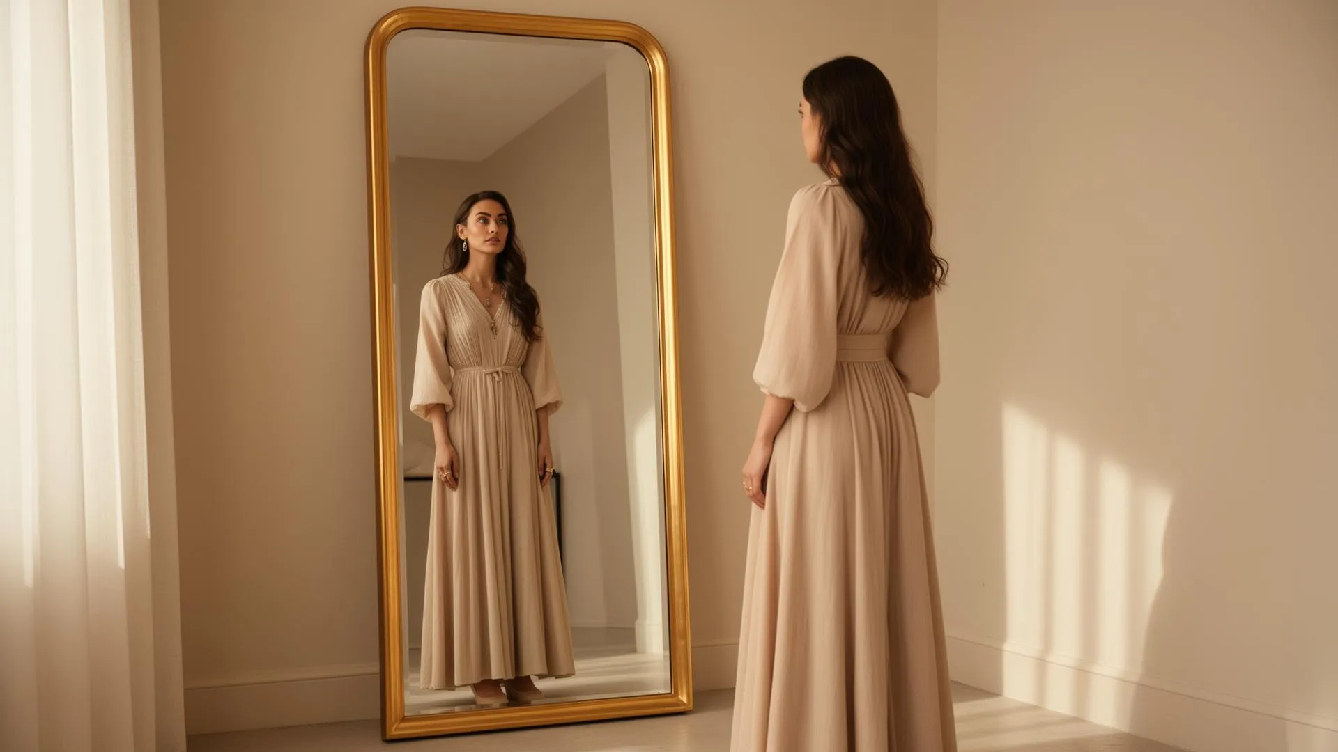 Mulher descobrindo seu estilo pessoal